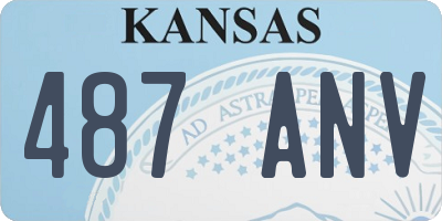 KS license plate 487ANV