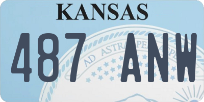 KS license plate 487ANW