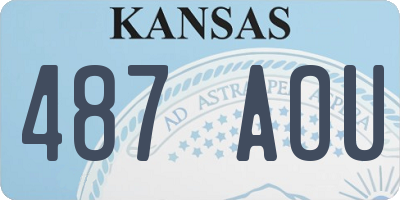 KS license plate 487AOU