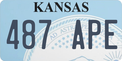 KS license plate 487APE