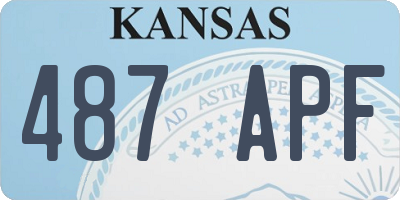 KS license plate 487APF