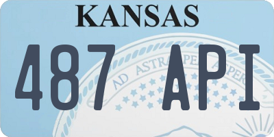 KS license plate 487API