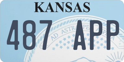 KS license plate 487APP