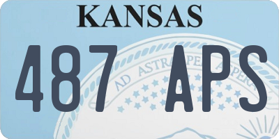 KS license plate 487APS
