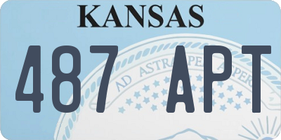 KS license plate 487APT