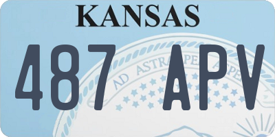 KS license plate 487APV