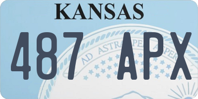 KS license plate 487APX