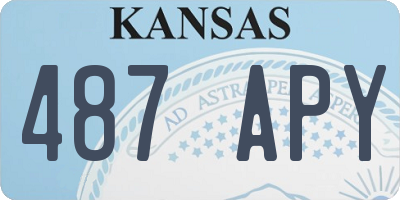 KS license plate 487APY