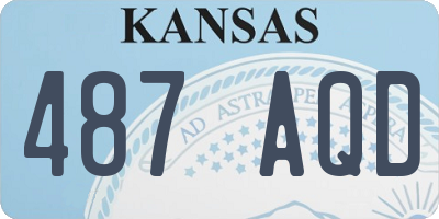 KS license plate 487AQD