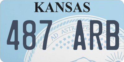 KS license plate 487ARB