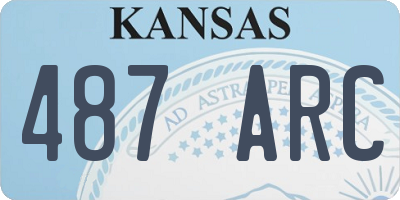 KS license plate 487ARC