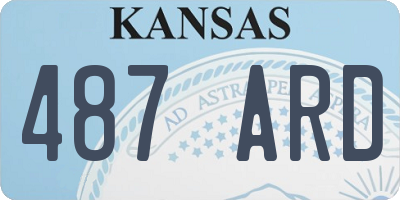 KS license plate 487ARD