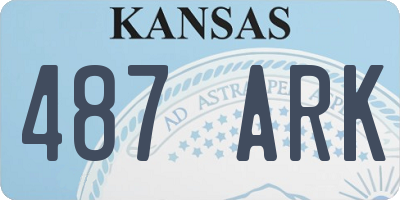 KS license plate 487ARK