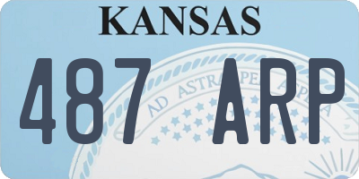 KS license plate 487ARP