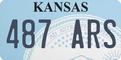 KS license plate 487ARS