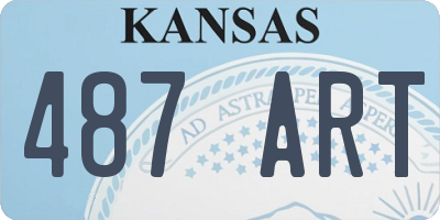 KS license plate 487ART
