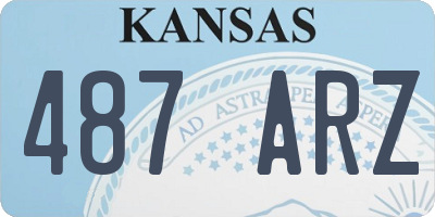 KS license plate 487ARZ