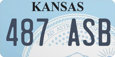 KS license plate 487ASB