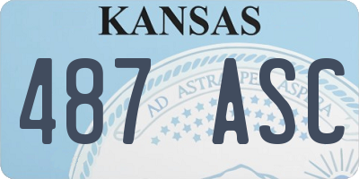 KS license plate 487ASC