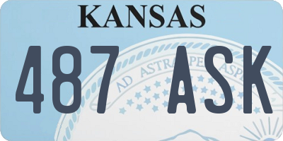 KS license plate 487ASK