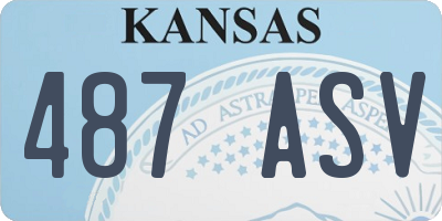 KS license plate 487ASV