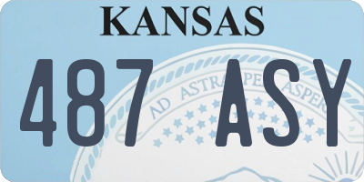 KS license plate 487ASY