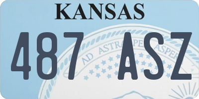 KS license plate 487ASZ