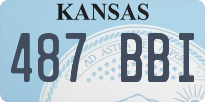 KS license plate 487BBI