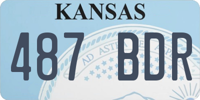 KS license plate 487BDR
