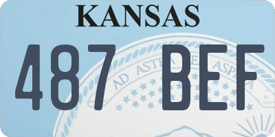 KS license plate 487BEF