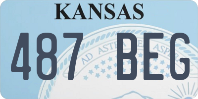 KS license plate 487BEG