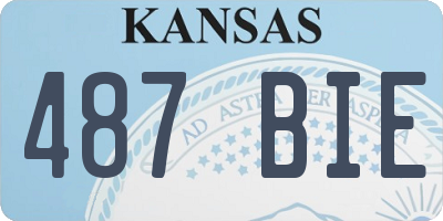 KS license plate 487BIE