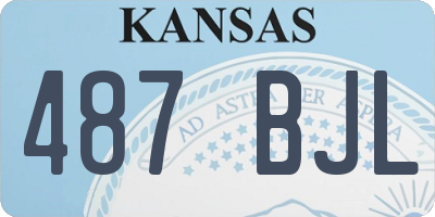 KS license plate 487BJL
