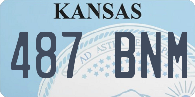 KS license plate 487BNM