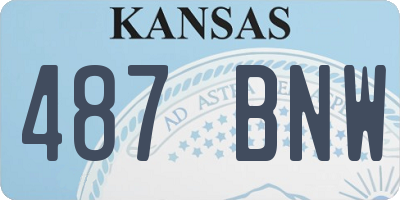 KS license plate 487BNW