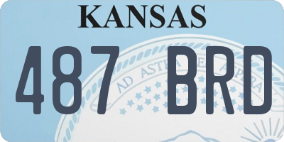 KS license plate 487BRD