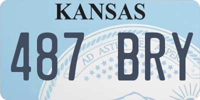 KS license plate 487BRY