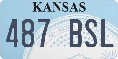 KS license plate 487BSL