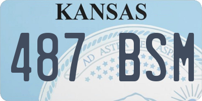 KS license plate 487BSM