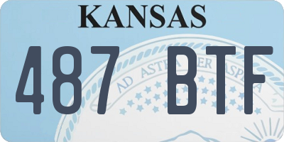 KS license plate 487BTF