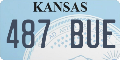 KS license plate 487BUE