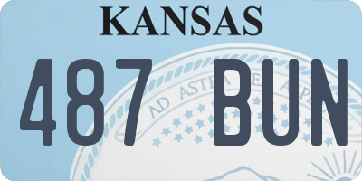 KS license plate 487BUN
