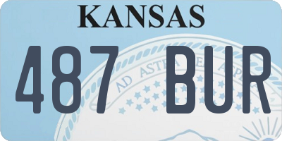 KS license plate 487BUR