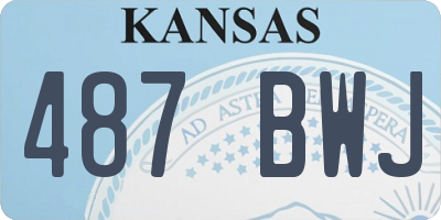 KS license plate 487BWJ