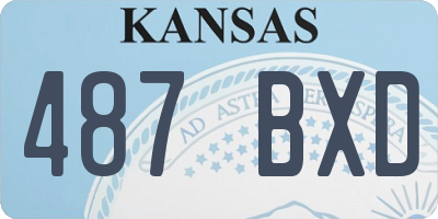 KS license plate 487BXD