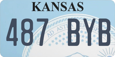 KS license plate 487BYB