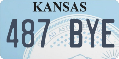 KS license plate 487BYE