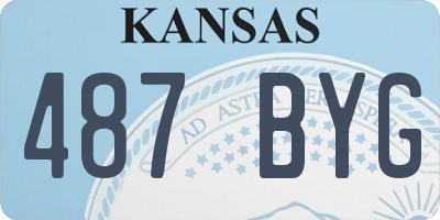 KS license plate 487BYG
