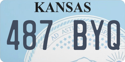 KS license plate 487BYQ