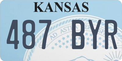 KS license plate 487BYR